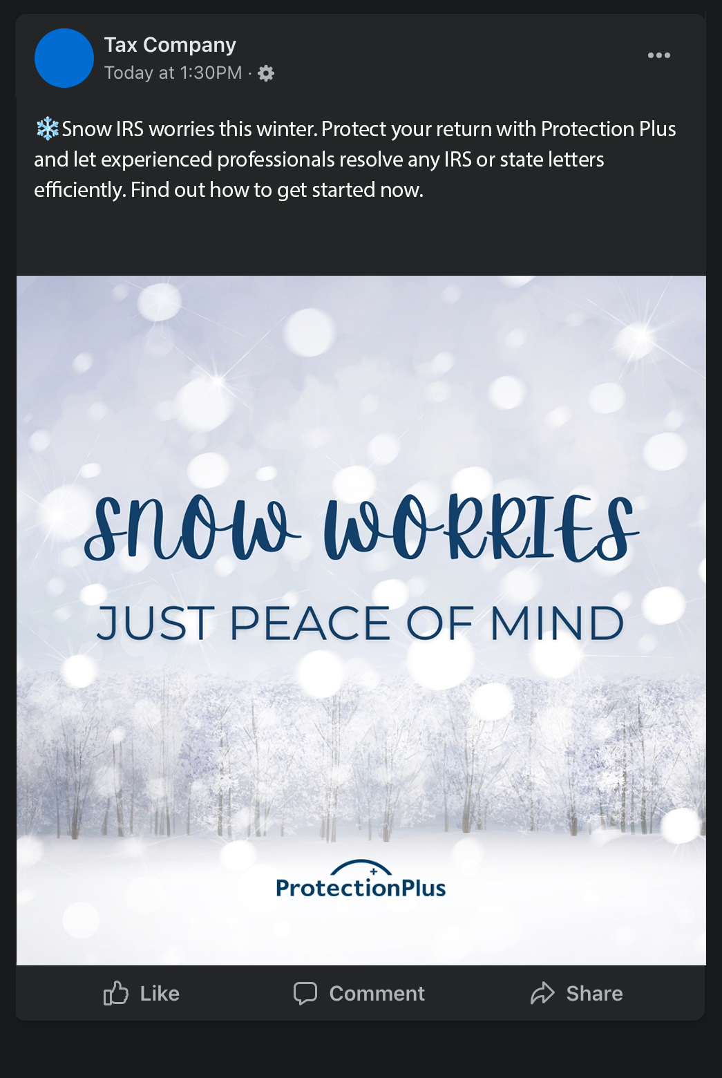 Snow Worries, Just Peace of Mind