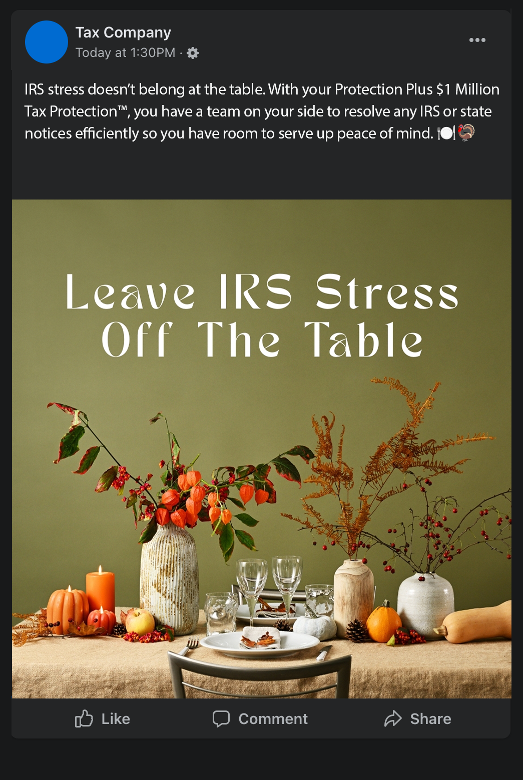 Leave IRS Stress Of The Table Firm